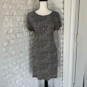 VINTAGE Leopard Print Midi Dress